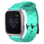 Per Garmin Venu SQ 20mm Cinturino per orologio in silicone tinta unita modello calcio (verde acqua)