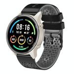 Per Xiaomi MI Watch Sport Cinturino in silicone bicolore traforato da 22 mm (nero + grigio)