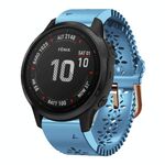 Per Garmin Fenix 6S Pro 20mm cinturino in silicone da donna con punzone in pizzo (blu)