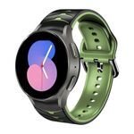 Per Samsung Galaxy Watch 5 Cinturino in silicone con trama curva da 40 mm (nero + verde)