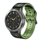 Per Samsung Galaxy Watch 4 Classic 46mm cinturino in silicone con trama curva (nero + verde)