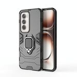Per OPPO Reno12 Global PC + Custodia protettiva antiurto in TPU con supporto per anello magnetico (nero)