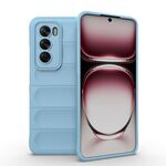 Per OPPO Reno12 Global Magic Shield TPU + custodia per telefono in flanella (azzurro)