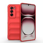 Per OPPO Reno12 Global Magic Shield TPU + custodia per telefono in flanella (rossa)
