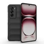 Per OPPO Reno12 Global Magic Shield TPU + custodia per telefono in flanella (nera)