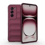 Per OPPO Reno12 Pro Global Magic Shield TPU + custodia per telefono in flanella (vino rosso)