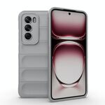Per OPPO Reno12 Pro Global Magic Shield TPU + custodia per telefono in flanella (grigio)