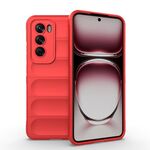 Per OPPO Reno12 Pro Global Magic Shield TPU + custodia per telefono in flanella (rossa)