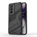 Per OPPO Reno12 Global Punk Armor 2 in 1 PC + custodia per telefono in TPU con supporto (nero)