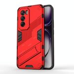 Per OPPO Reno12 Global Punk Armor 2 in 1 PC + custodia per telefono in TPU con supporto (rosso)