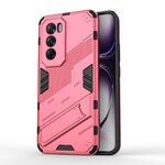 Per OPPO Reno12 Global Punk Armor 2 in 1 PC + TPU Custodia per telefono con supporto (rosso chiaro)