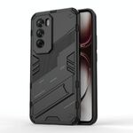 Per OPPO Reno12 Pro Global Punk Armor 2 in 1 PC + custodia per telefono TPU con supporto (nero)