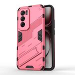Per OPPO Reno12 Pro Global Punk Armor 2 in 1 PC + TPU Custodia per telefono con supporto (rosso chiaro)