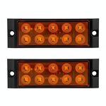 2 pezzi auto/camion 10LED luci indicatori laterali lampadina (arancione)