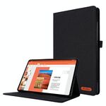 Custodia per tablet in pelle e tessuto per Huawei MatePad SE 11 2024 (nera)