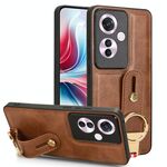 Per OPPO Reno11 PJH110 Custodia per telefono in pelle con cinturino posteriore (marrone)