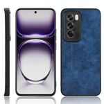 Per OPPO Reno12 5G Global Cow Pattern Cucito Cover posteriore Custodia per telefono (Blu)