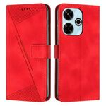 Custodia per telefono in pelle Dream Triangle per Xiaomi Redmi 13 4G con cordino (rosso)