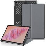 Per Lenovo Tab Plus 11.5 TB351FU Custer Custodia smart tablet in pelle 3 pieghevoli Pure Color (grigio)