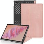 Per Lenovo Tab Plus 11.5 TB351FU Custer Custodia smart tablet in pelle 3 pieghevoli Pure Color (oro rosa)