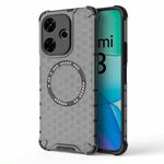 Custodia per telefono antiurto con anello magnetico a nido d'ape globale per Redmi 13 4G (nero)