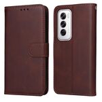 Per OPPO Reno12 5G Global Classic Calf Texture Flip Custodia in pelle per telefono (marrone)
