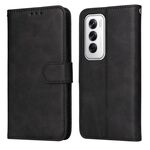 Per OPPO Reno12 5G Global Classic Custodia in pelle con texture di vitello (Nero)