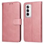 Per OPPO Reno12 5G Global Classic Custodia in pelle con texture di vitello (oro rosa)