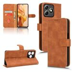 Custodia per telefono in pelle con vibrazione magnetica Ultra Skin Feel per Ulefone Note 18 (marrone)