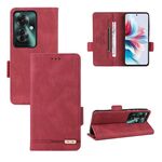 Per OPPO Reno11 PJH110 / Reno11 F 5G Custodia per telefono in pelle con chiusura magnetica (Rosso)
