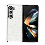 Custodia protettiva per telefono con motivo floreale Impression per Samsung Galaxy Z Fold6 (bianca)