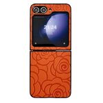 Custodia protettiva per telefono con motivo floreale Impression per Samsung Galaxy Z Flip6 (arancione)