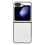 Custodia protettiva per telefono con motivo floreale Impression per Samsung Galaxy Z Flip6 (bianca)