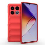 Per Infinix Note 40 5G India Magic Shield TPU + Custodia in flanella per telefono (rosso)
