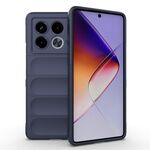 Per Infinix Note 40 5G India Magic Shield TPU + custodia per telefono in flanella (blu scuro)