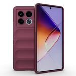 Per Infinix Note 40 5G India Magic Shield TPU + custodia in flanella per telefono (rosso vino)