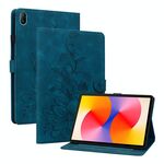 Per Huawei MatePad SE 11 2024 Custodia per tablet in pelle goffrata Lily (blu scuro)