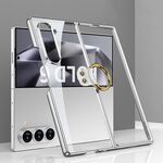 Per Samsung Galaxy Z Fold6 Custodia per telefono galvanica GKK con anello (argento)
