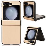 Per Samsung Galaxy Z Flip6 Custodia per telefono con texture Sandskin (oro)