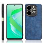 Per Infinix Smart 8 Plus / Smart 8 Pro Custodia per telefono con motivo a mucca e cuciture (blu)