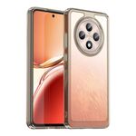Per OPPO Reno12 F 4G Custodia per telefono in TPU ibrida acrilica serie colorata (grigio trasparente)