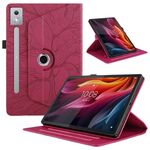 Per Lenovo Tab P12 / Xiaoxin Pad Pro 12.7 2025 Custodia per tablet in pelle con rotazione in rilievo Tree Life (rosso)