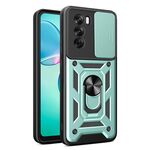 Per OPPO Reno12 Pro 5G Global Sliding Camera Cover Design TPU Hybrid PC Phone Case (verde menta)