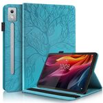 Per Lenovo Tab P12 / Xiaoxin Pad Pro 12.7 2025 Life Tree Series Custodia in pelle con flip orizzontale per tablet (blu lago)