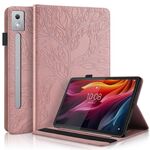 Per Lenovo Tab P12 / Xiaoxin Pad Pro 12.7 2025 Life Tree Series Custodia in pelle con flip orizzontale per tablet (oro rosa)
