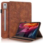 Per Lenovo Tab P12 / Xiaoxin Pad Pro 12.7 2025 Life Tree Series Custodia in pelle con flip orizzontale per tablet (marrone)
