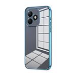 Per Honor X60i Custodia per telefono con foro sottile e placcatura trasparente (blu)