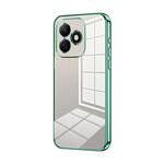 Per Honor X60i Custodia per telefono con foro sottile e placcatura trasparente (verde)