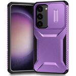 Per Samsung Galaxy S23 FE 5G Custodia per telefono scorrevole Camshield (viola)