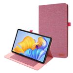 Per Huawei MatePad Air 2024 Custodia in tessuto e pelle per tablet (rosso rosa)